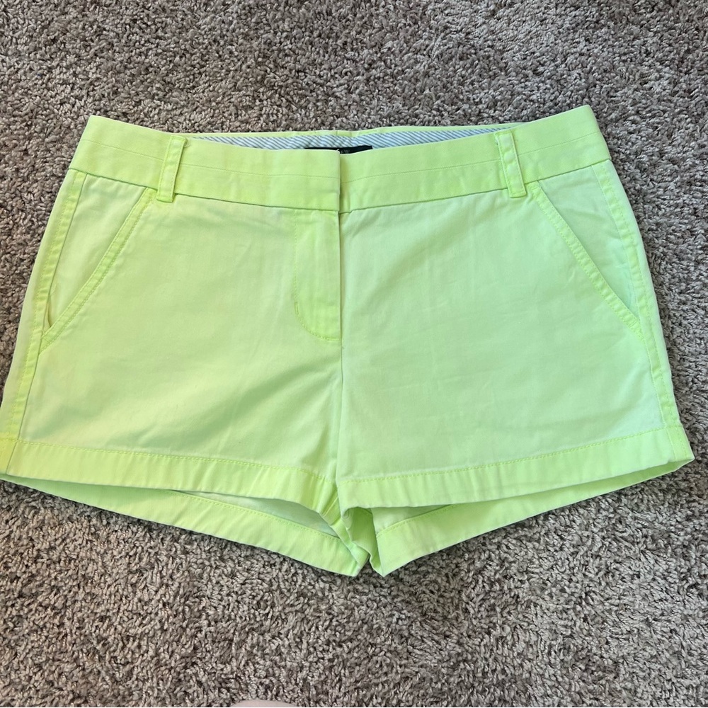 {J.Crew} Neon Yellow Chino Shorts
